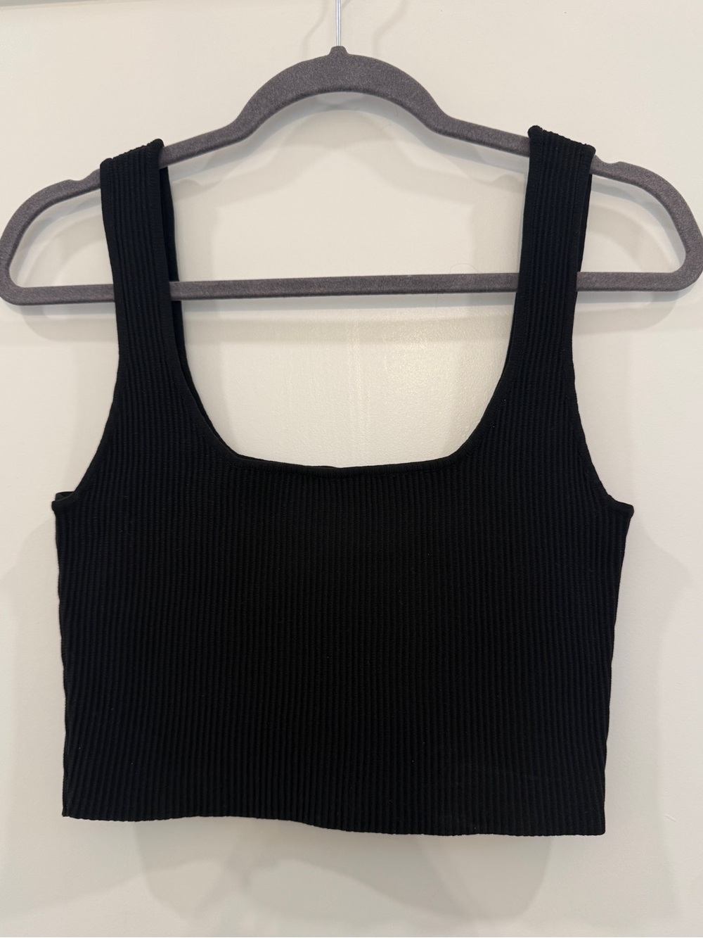 3/$15 EUC Glassons Black Ribbed Square Neck Crop Top